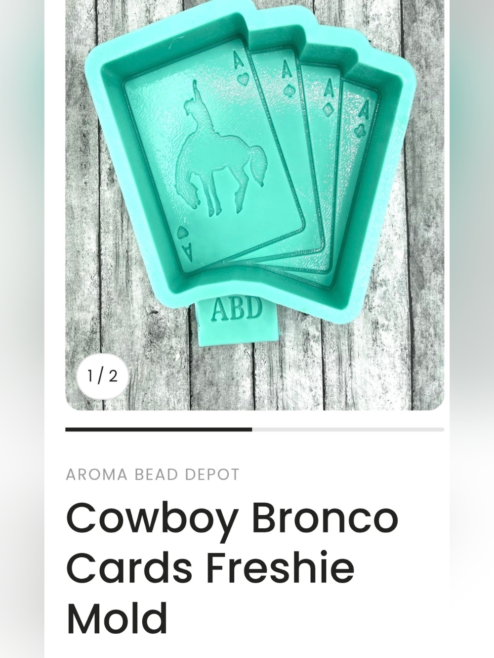 Cowboy Bronco Playing Cards Silicone Freshie Mold
